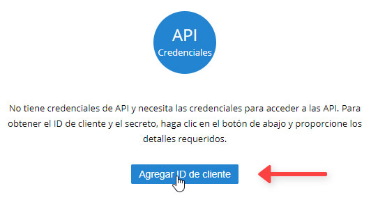 API Credenciales Zoho Mail ID de Cliente