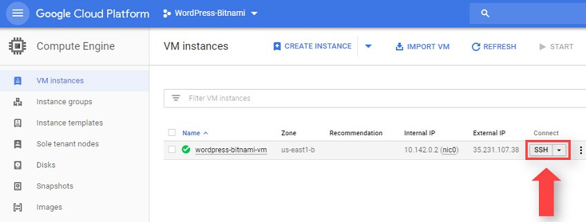 Conectar Mediante SSH VM Instances Google Cloud