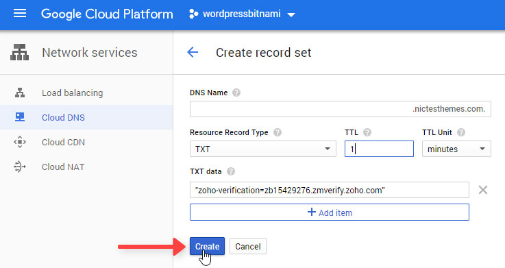 Crear Registro DNS TXT Verificar Dominio Zoho Mail