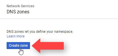 Crear Zona DNS Google Cloud