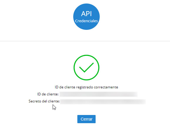 Datos API Credenciales Zoho Mail Plugin WordPress