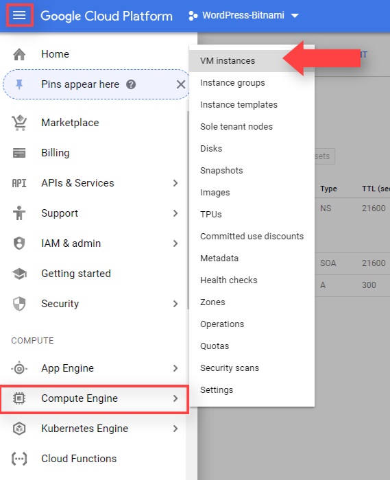 Ingresar VM Instances Google Cloud