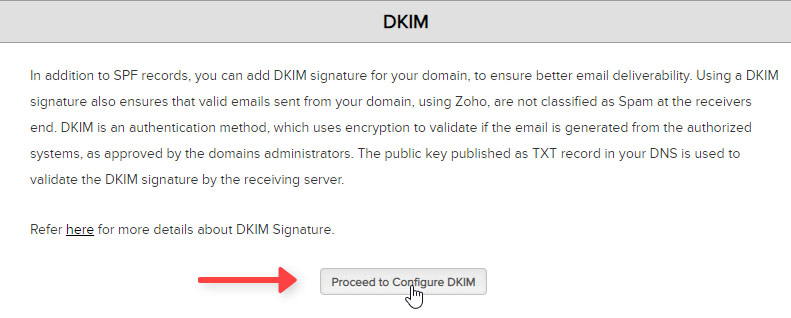 Configurar DKIM Zoho Mail