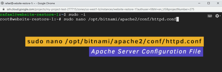 Archivo Configuración Servidor Apache WordPress Bitnami