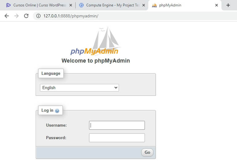 Conectar phpMyAdmin SSH Tunnel