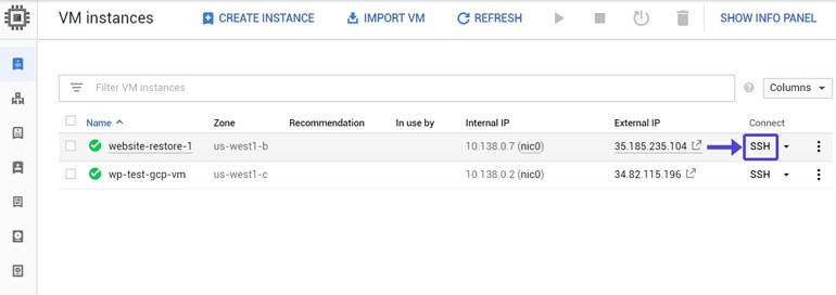 Conectarnos SSH Google Cloud Configurar Expires Headers 