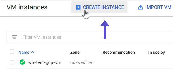 Crear VM Instance para Restaurar Snapshot Google Cloud