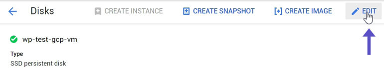 Editar Disco Compute Engine Google Cloud